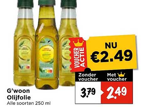 G'woon Olijfolie - Alle soorten 250 ml