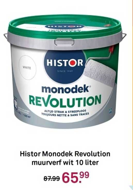 Histor Monodek Revolution muurverf wit 10 liter