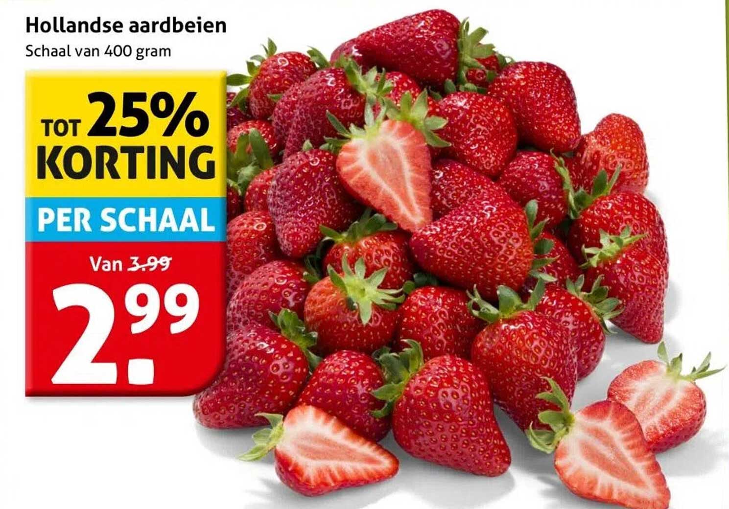 Hollandse aardbeien Schaal van 400 gram