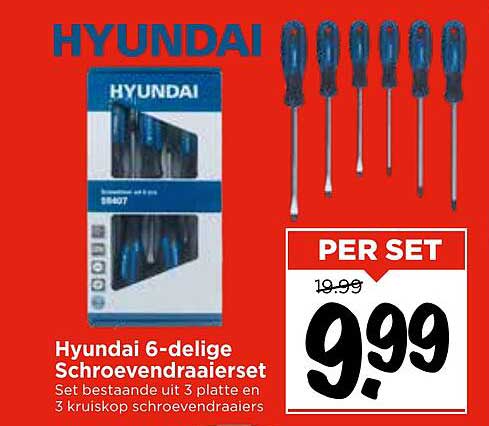 Hyundai 6-delige Schroevendraaierset