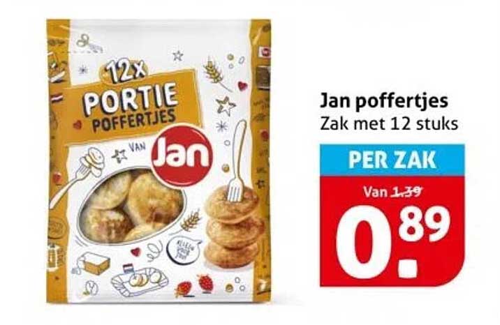 Jan poffertjes Zak met 12 stuks
