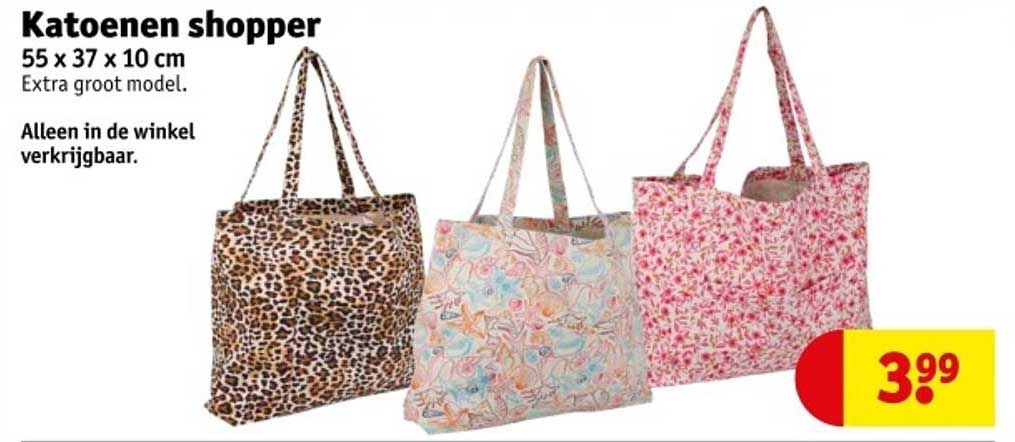 Katoenen shopper