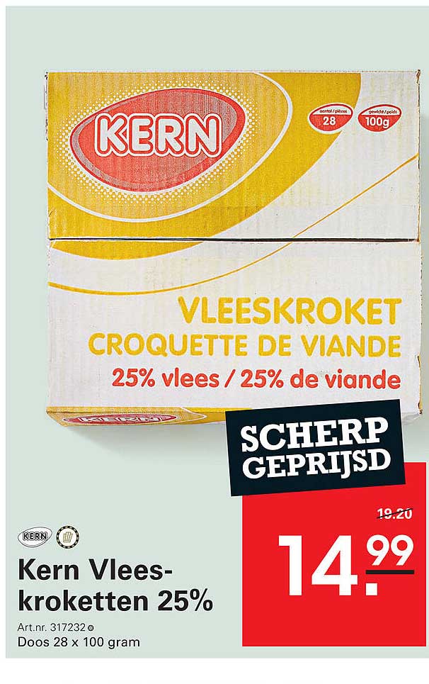 Kern Vleeskroketten 25%
