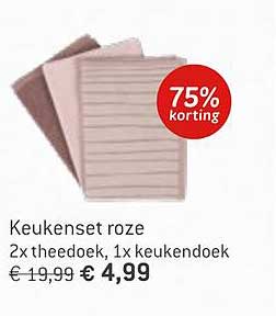 Keukenset roze