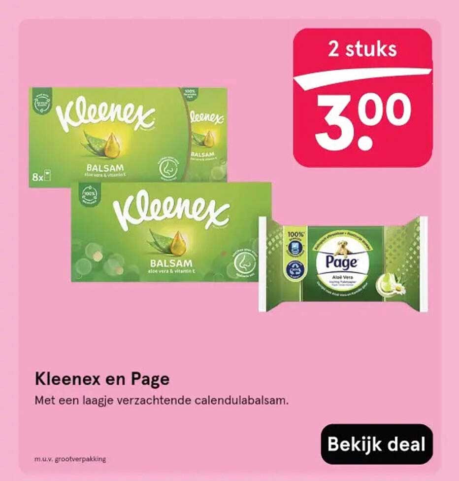 Kleenex en Page