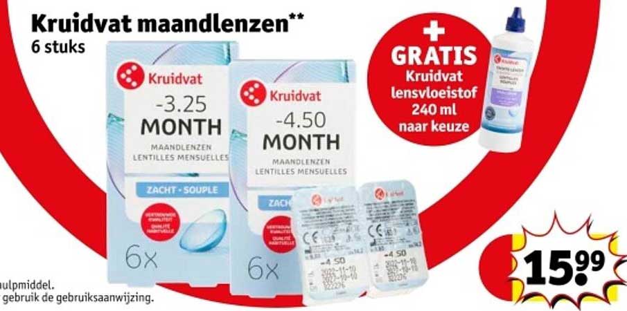Kruidvat maandlenzen** 6 stuks