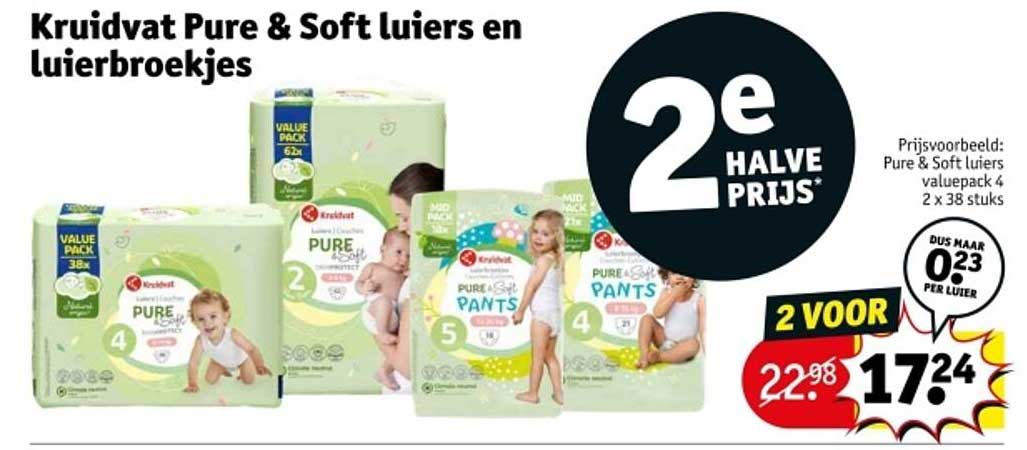 Kruidvat Pure & Soft luiers en luierbroekjes