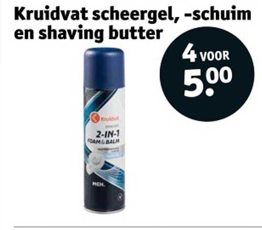 Kruidvat scheergel, -schuim en shaving butter