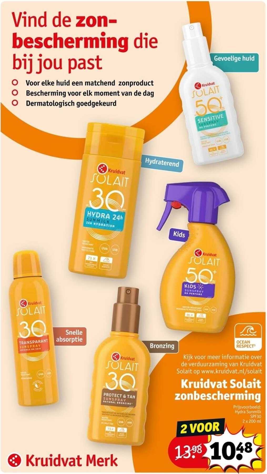 Kruidvat Solait Zonbescherming aanbieding
