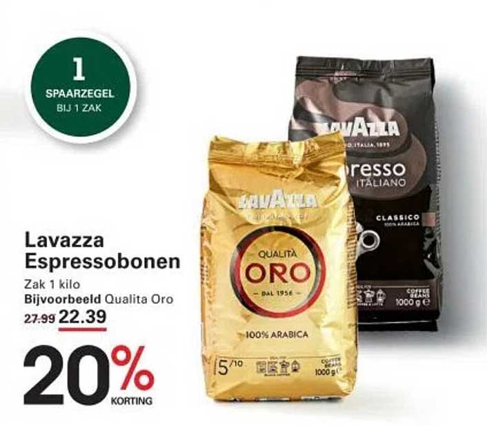 Lavazza Espressobonen Zak 1 kilo