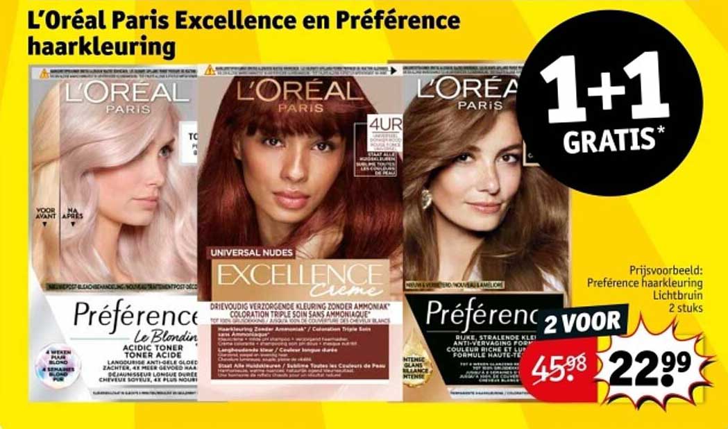 L'Oréal Paris Excellence en Prérence haarkleuring