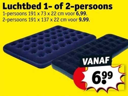 Luchtbed 1- of 2-persoons