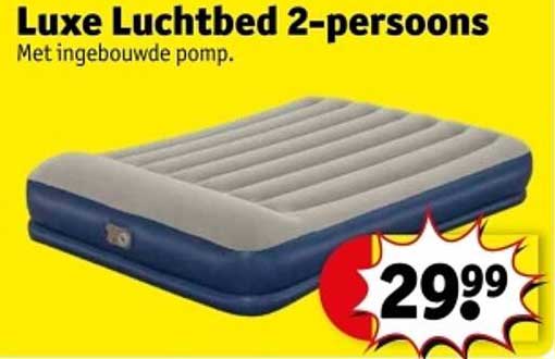 Luxe Luchtbed 2-persoons Met ingebouwde pomp.