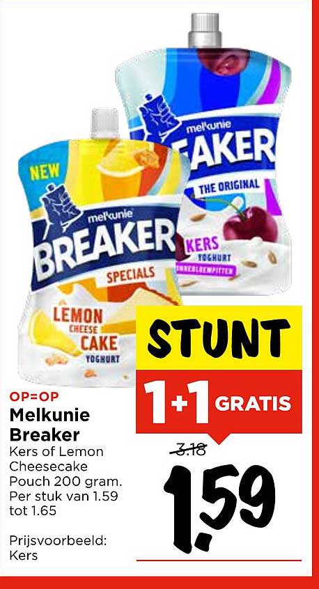 Melkunie Breaker Kers of Lemon Cheesecake Pouch 200 gram