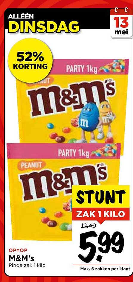 M&M's Pinda zak 1 kilo