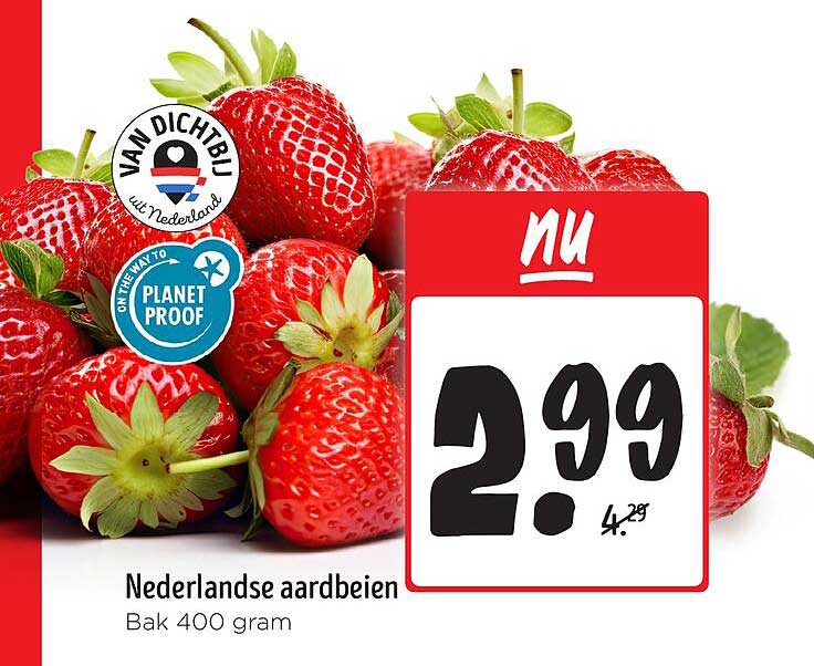 Nederlandse aardbeien Bak 400 gram