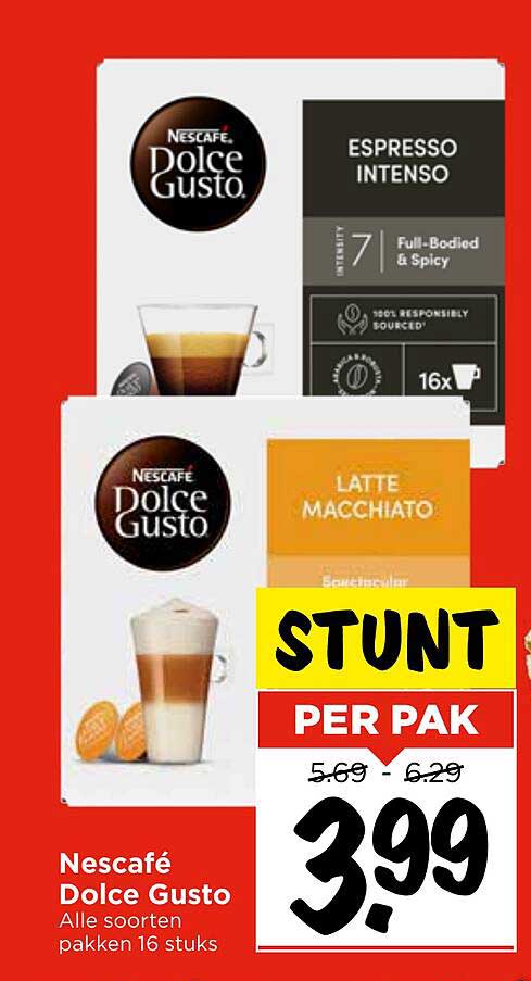 Nescafé Dolce Gusto Alle soorten pakken 16 stuks