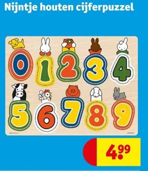Nijntje houten cijferpuzzel
