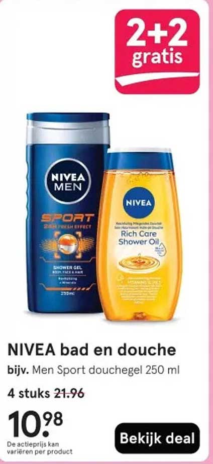NIVEA bad en douche bijv. Men Sport douchegel 250 ml