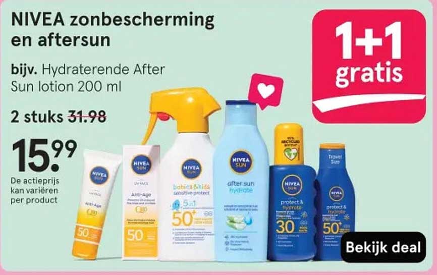 NIVEA zonbescherming en aftersun