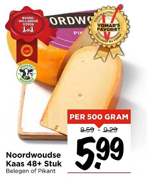 Noordwoudse Kaas 48+ Stuk Belegen of Pikant