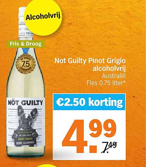 Not Guilty Pinot Grigio alcoholvrij