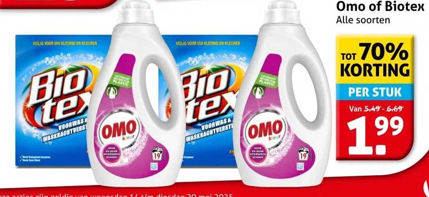 Omo of Biotex Alle soorten