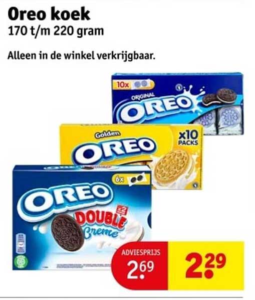 Oreo koeken 170 t/m 220 gram