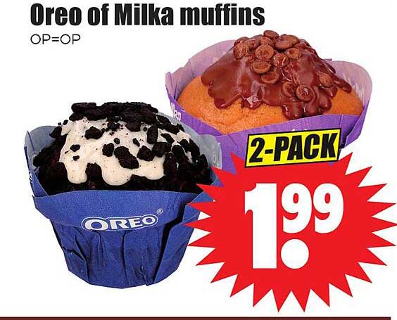 Oreo of Milka muffins