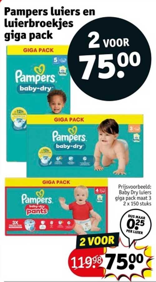 Pampers luiers en luierbroekjes giga pack