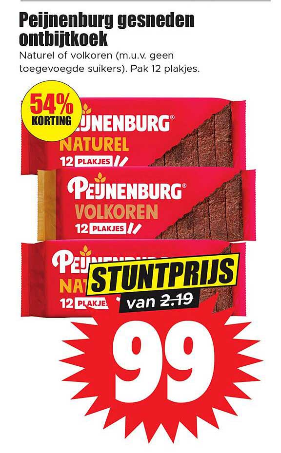 Peijnenburg gesneden ontbijtkoek
