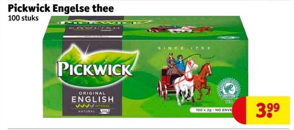 Pickwick Engelse thee 100 stuks