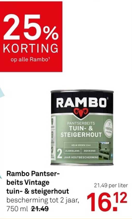 Rambo Pantserbeits Vintage tuin- & steigerhout 750 ml