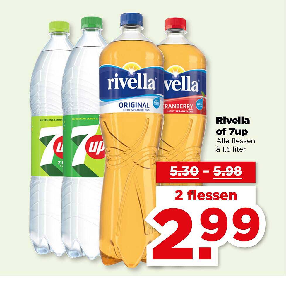 Rivella of 7up Alle flessen à 1,5 liter