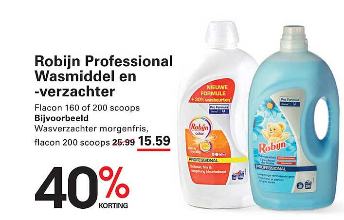 Robijn Professional Wasmiddel en -verzachter