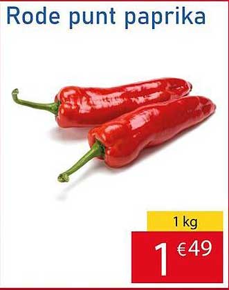 Rode punt paprika