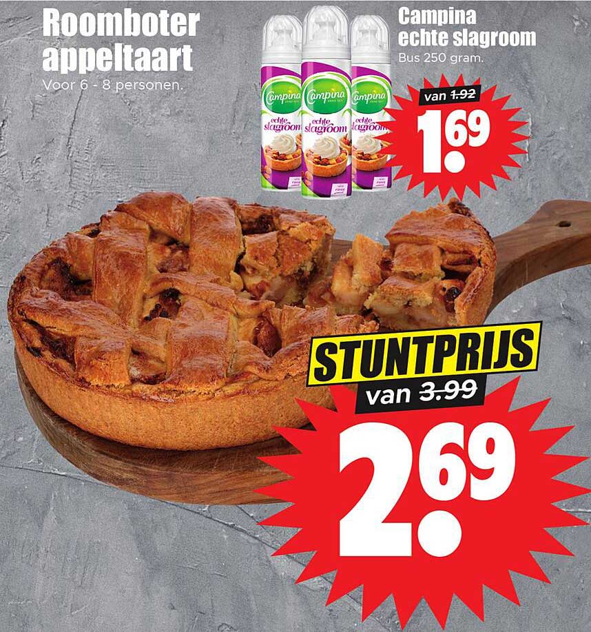 Roomboter appeltaart voor 6 - 8 personen