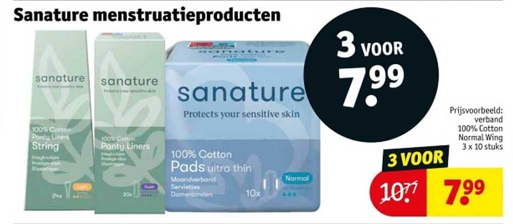Sanature menstruatieproducten