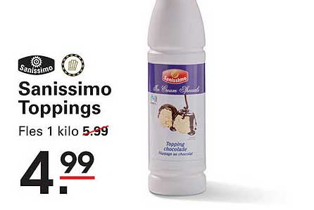 Sanissimo Toppings Fles 1 kilo