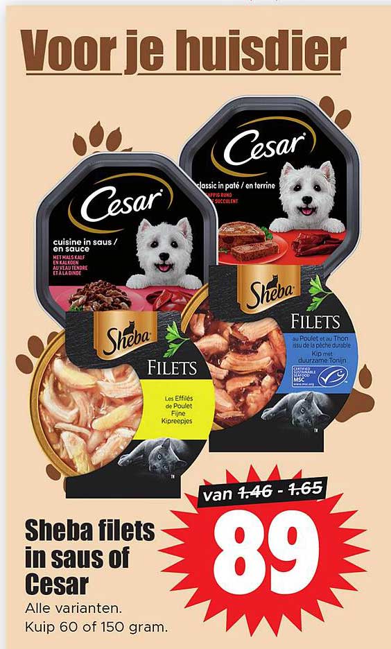 Sheba filets in saus of Cesar