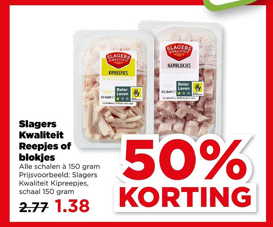 Slagers Kwaliteit Reepjes of blokjes