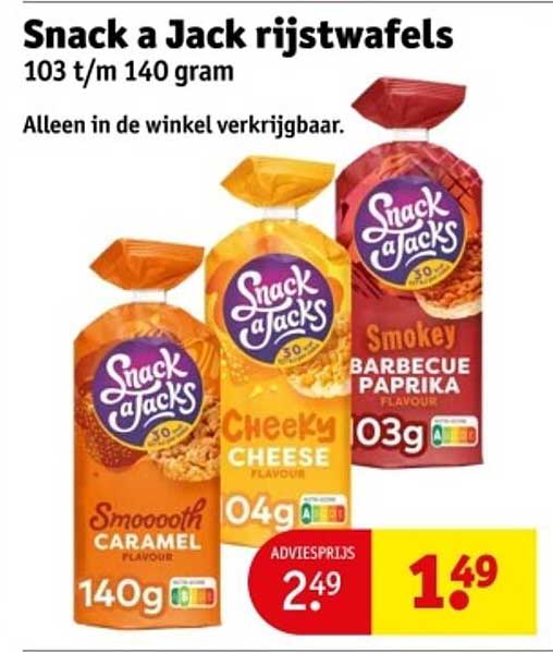 Snack a Jack rijstwafels 103 t/m 140 gram