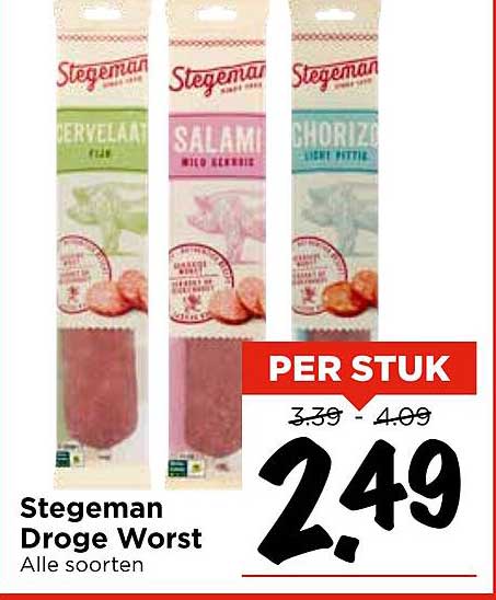 Stegeman Droge Worst - Alle soorten