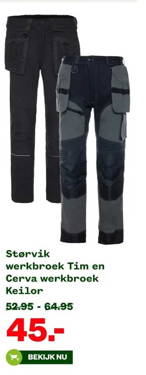 Størvik werkbroek Tim en Cerva werkbroek Keilor