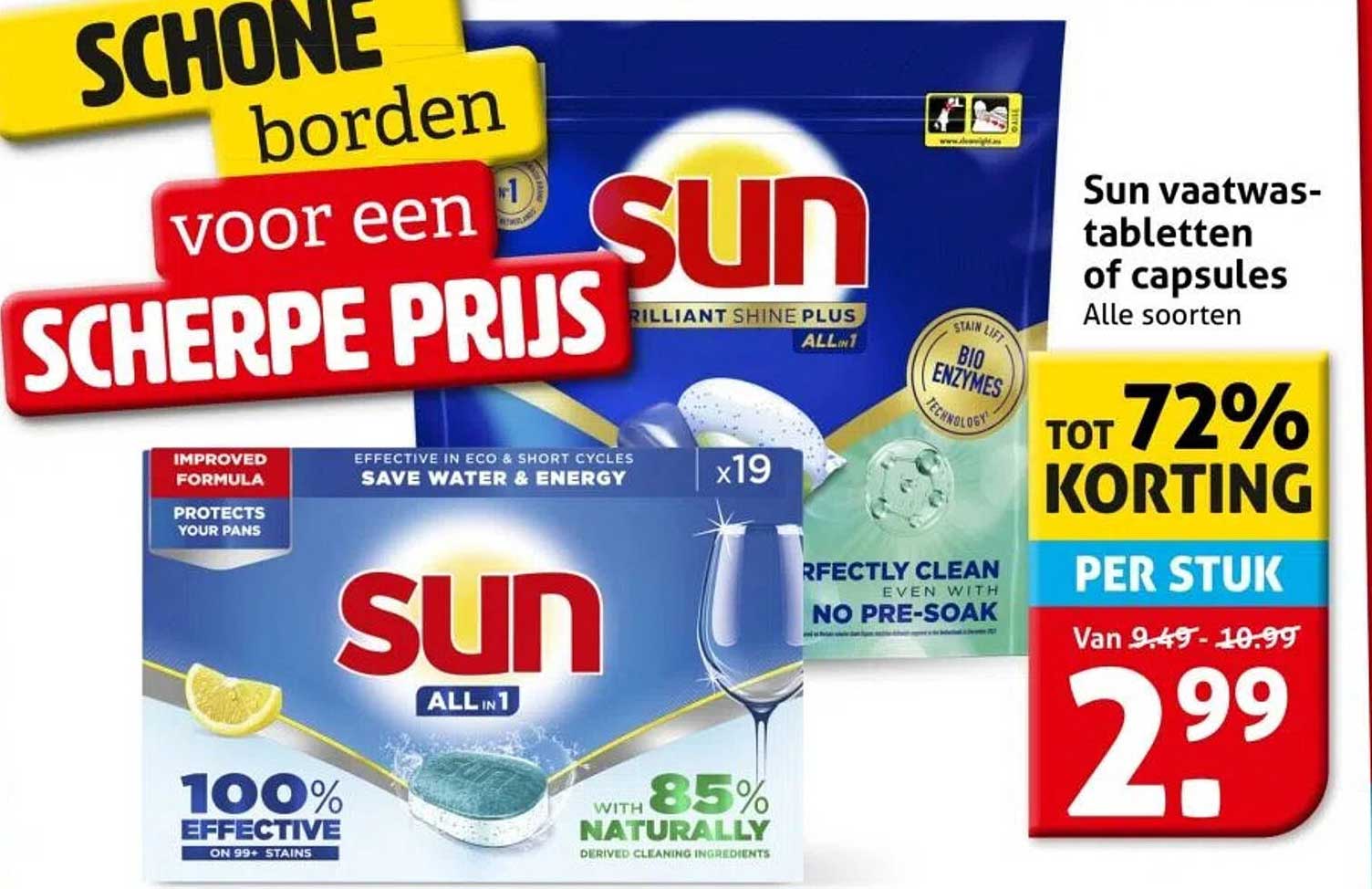 Sun vaatwastabletten of capsules - Alle soorten