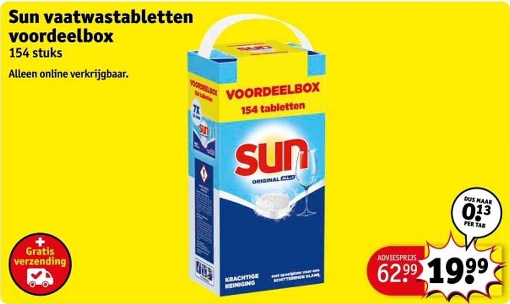 Sun vaatwastabletten voordeelbox 154 stuks