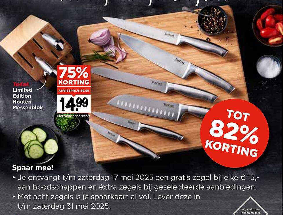 Tefal Limited Edition Houten Messenblok