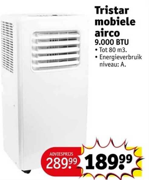 Tristar mobiele airco 9.000 BTU
