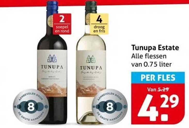 Tunupa Estate Alle flessen van 0.75 liter