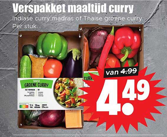 Verspakket maaltijd curry